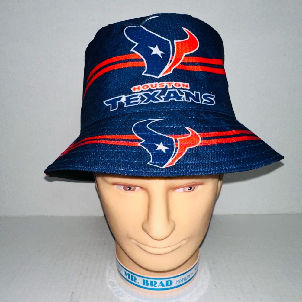 Houston Texans Custom Made Football Fan Bucket Hat